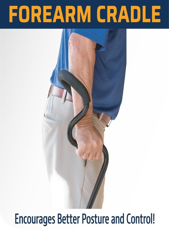 StrongArm Comfort Cane + Self Standing Lightweight Adjustable Walking Cane + Stabilizes Wrist & Provides Extra Support & Stability + Ergonomic Forearm Grip + Canes for Men & Women - Image 3